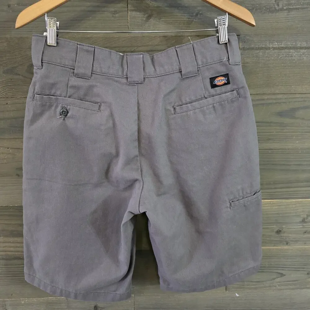 Dickies FLEX Men's Regular Fit Work Shorts Gray Size 32 Utility Flat Front